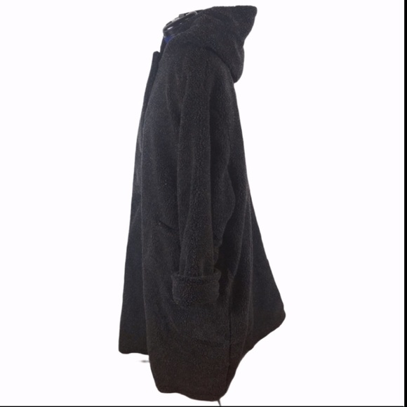 NWOT Woman Within grey button down fleece jacket - Picture 8 of 9